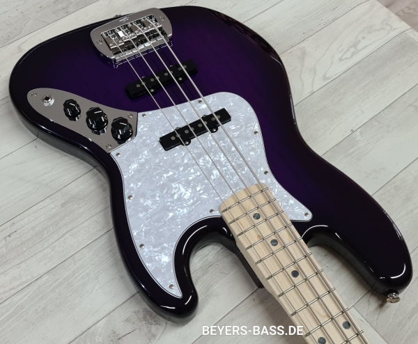 G&L USA Fullerton Deluxe JB4 Jazz Bass, Purpleburst