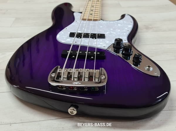 G&L USA Fullerton Deluxe JB4 Jazz Bass, Purpleburst