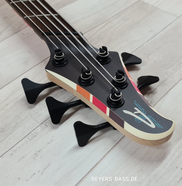 Dingwall D-Roc Custom Shop 5-String, 3 Pickups, Custom Color Creme White/70's Striping Gloss