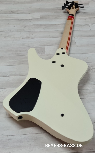 Dingwall D-Roc Custom Shop 5-String, 3 Pickups, Custom Color Creme White/70's Striping Gloss