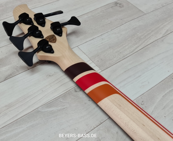 Dingwall D-Roc Custom Shop 5-String, 3 Pickups, Custom Color Creme White/70's Striping Gloss