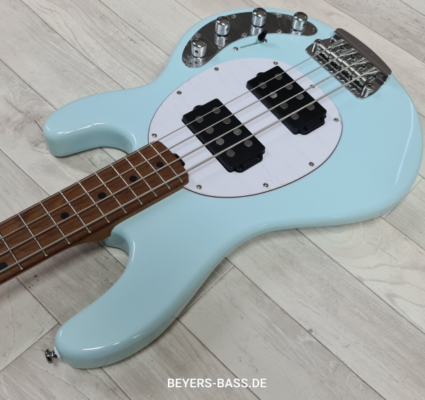 Sterling by Music Man StingRay Ray34 HH, Daphne Blue