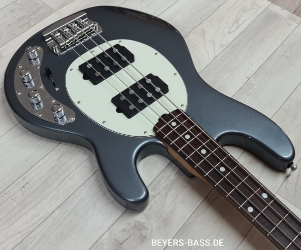 Sterling by Music Man StingRay Ray34 HH, Charcoal Frost