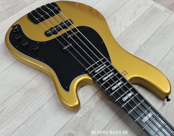 Sandberg California II VT5 Ebony Custom 3-EQ, Soft Aged Gold