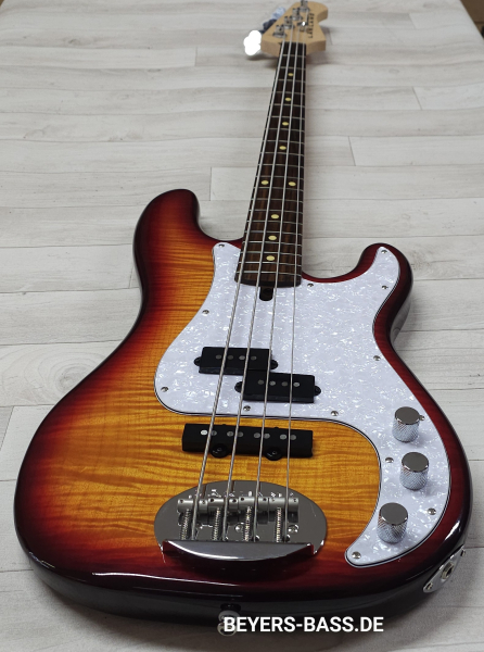 Lakland Skyline 44-64C DLX Custom PJ Deluxe, Honeyburst, Gigbag