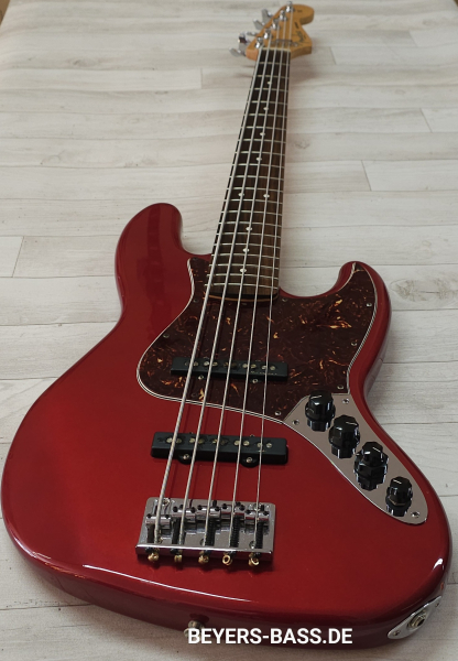 Fender Deluxe Active Jazz Bass V, Candy Apple Red, 2nd Hand
