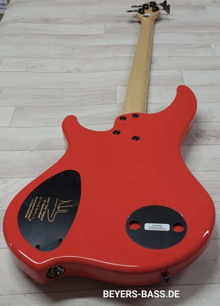 Dingwall NG3 4-String Nolly, Fiesta Red, Signature