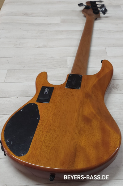 Sterling by Music Man StingRay Ray35 HH Poplar Burl, Amber