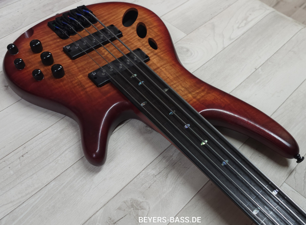 Preview: Ibanez Bass Workshop SRD905F Fretless BTL, Brown Topaz Burst Low Gloss, 2nd Hand
