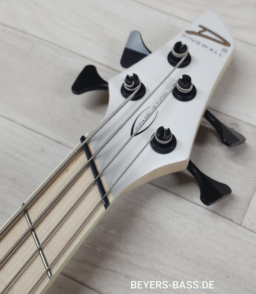 Dingwall NG3 4-String Nolly, Ducati Pearl White, Signature