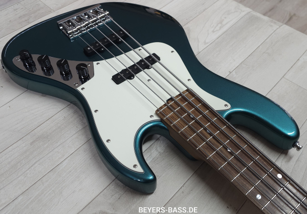 Preview: Sadowsky Custom Shop 21-Fret Vintage J/J Bass 5, Solid Vintage Teal Green Metallic, 2nd Hand