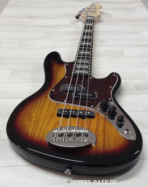 Lakland Skyline Hutch Hutchinson, 3-Tone Sunburst Gloss, Signature