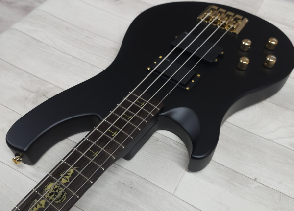 Preview: Schecter Johnny Christ Signature, Satin Black, Linkshänder