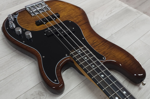 Preview: Fender Limited Edition American Ultra Precision Bass, Tigers Eye, 2nd Hand