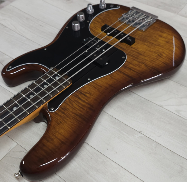 Preview: Fender Limited Edition American Ultra Precision Bass, Tigers Eye, 2nd Hand
