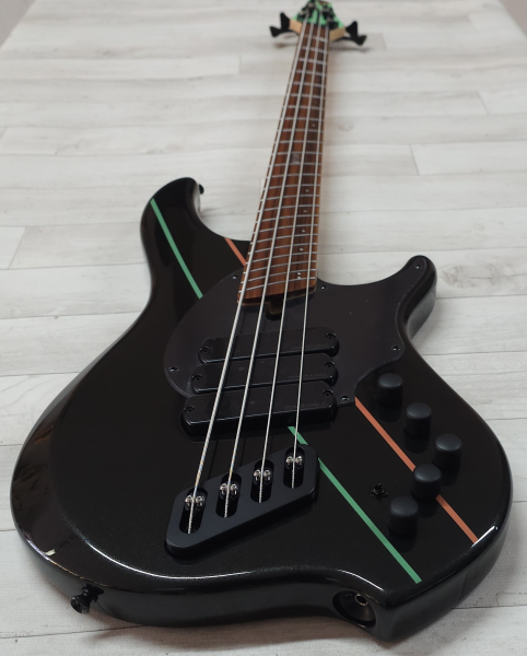 Dingwall JT3 John Taylor 4-String, Metallic Black, Signature