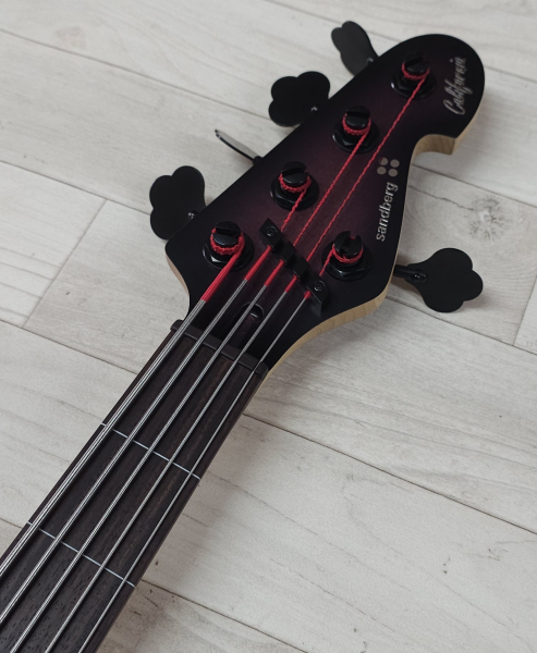 Sandberg California II TT5 passiv Fretless, Open Pore Violetburst