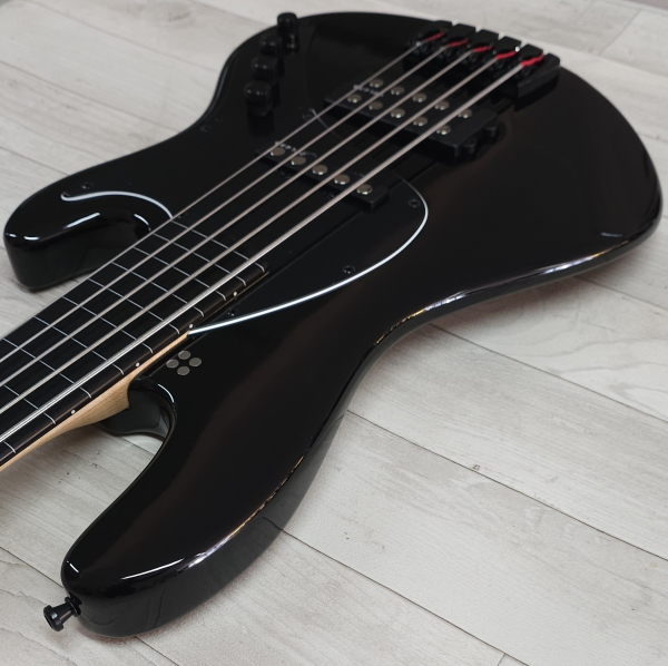 Preview: Sandberg California II TM5 Ebony Fretless, Black Highgloss