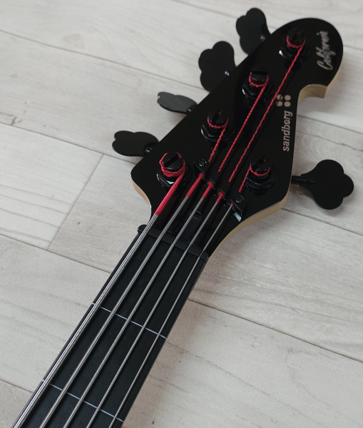 Sandberg California II TM5 Ebony Fretless, Black Highgloss