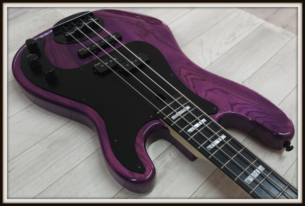 Lakland Skyline 44-64 Custom GZ Geezer Butler, Translucent Purple Gloss