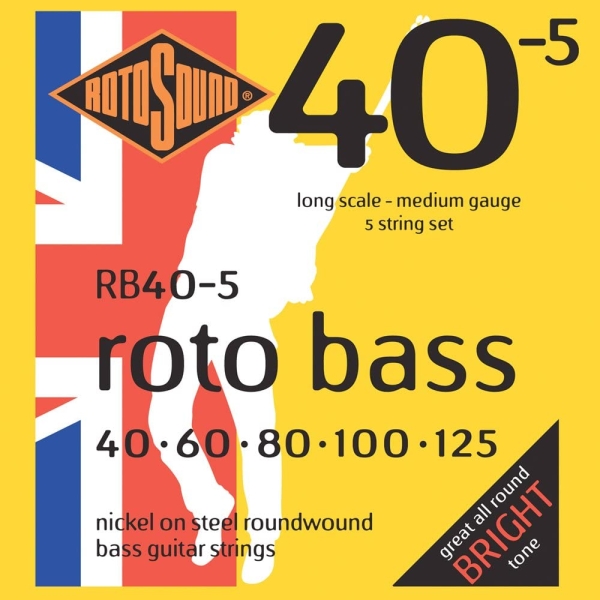 Rotosound RB40-5 Bass Strings, 40-125