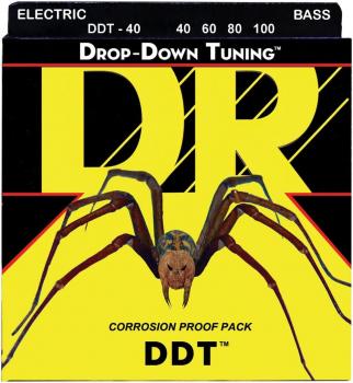 DR Strings DDT40 Drop Down Tuning Bass Strings, 40-100