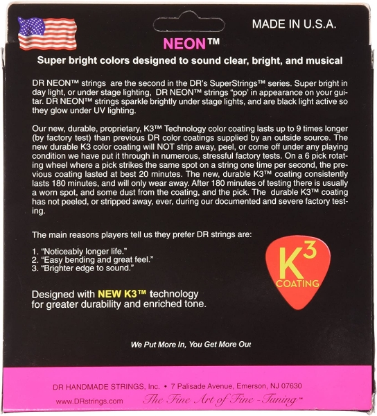 DR Strings NPB-45 HiDef Neon Pink Saiten, 45-105