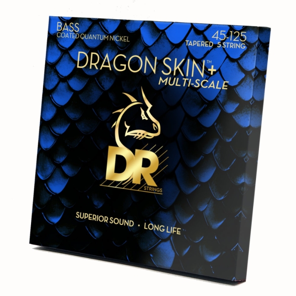 Preview: DR Strings DBQM5-45 Dragon Skin+ Multiscale Quantum Nickel Coated, 45-125