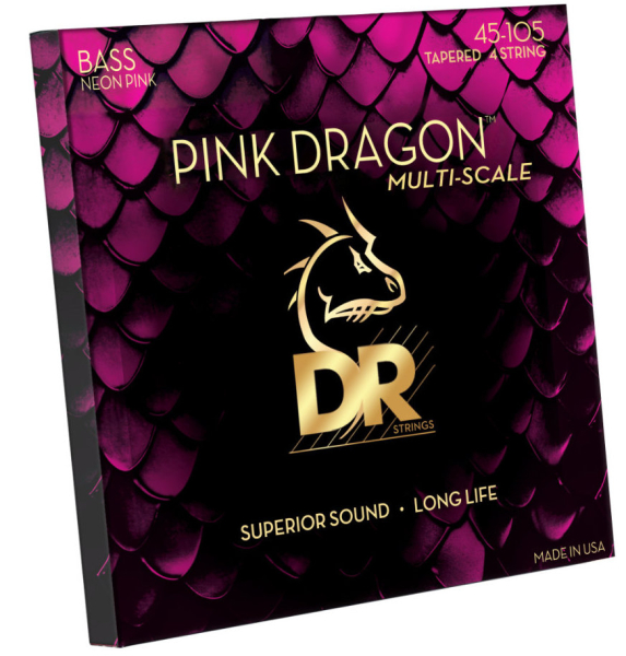 Preview: DR Strings DBSMP-45 Pink Dragon Multiscale Strings, 45-105
