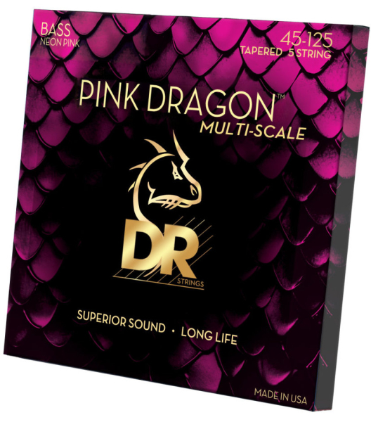 Preview: DR Strings DBSMP5-45 Pink Dragon Multiscale Strings, 45-125
