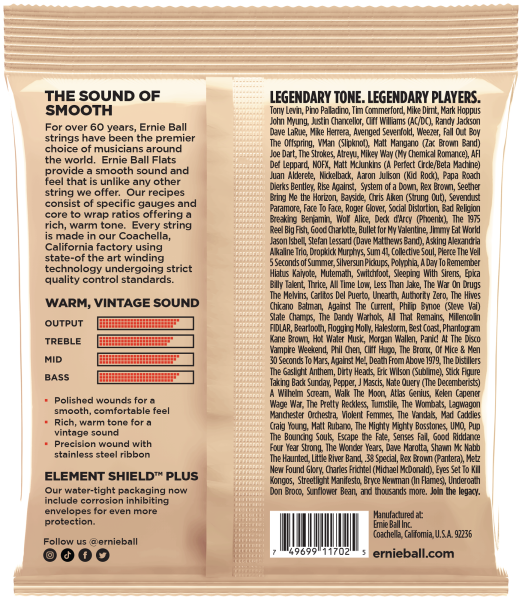 Ernie Ball 2800 Group 1 Shortscale Flatwound E-Bass Strings, 50-110