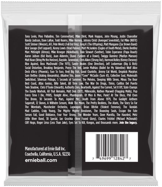 Ernie Ball 2842 Regular Slinky Stainless Steel E-Bass Strings, 50-105