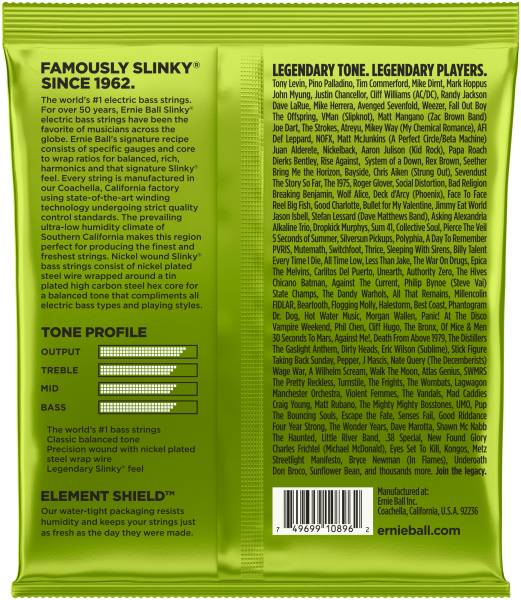 Ernie Ball 2856 Medium Scale E-Bass Strings, 45-105
