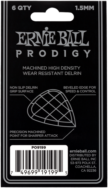 Ernie Ball P09199 Prodigy Plektren, 1.50mm, 6 Stück