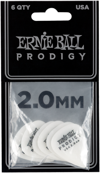 Ernie Ball 9202 Prodigy Plektren, 2.00mm, 6 Stück