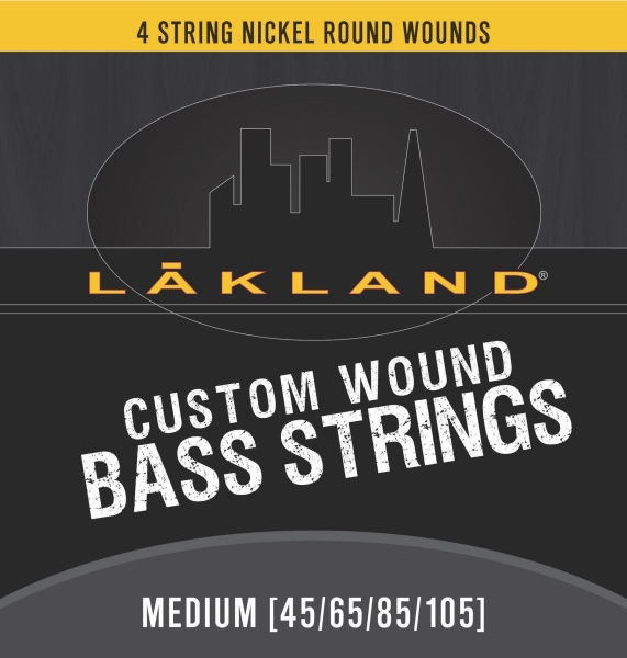 Lakland Custom Wound Nickel Electric Bass String Set, 4-String, Medium, .045-.105