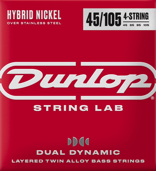 Dunlop Dual Dynamic Hybrid Nickel/Stainless String, 45-105