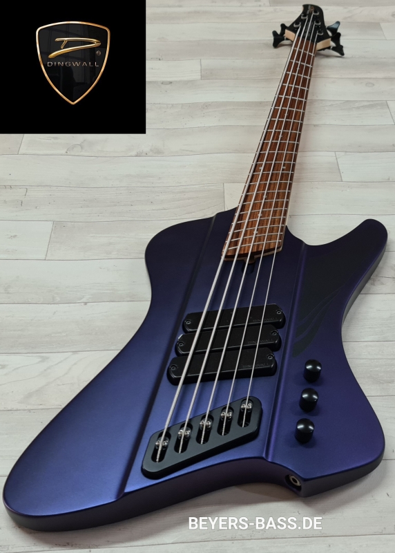 Dingwall D-Roc Standard 5 PF, Blue to Purple Colorshift