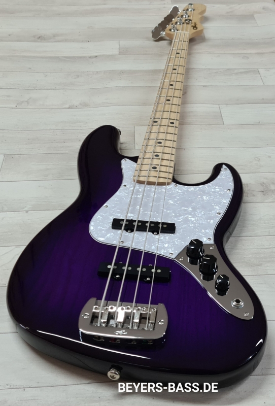 G&L USA Fullerton Deluxe JB4 Jazz Bass, Purpleburst
