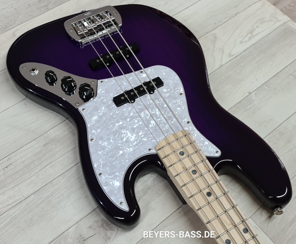 G&L USA Fullerton Deluxe JB4 Jazz Bass, Purpleburst