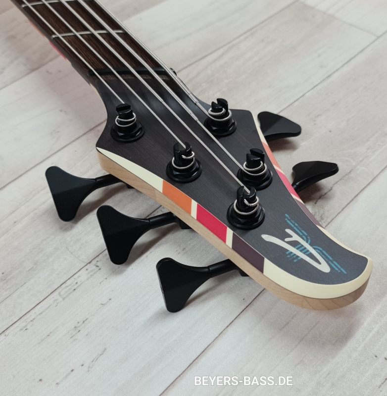 Dingwall D-Roc Custom Shop 5-String, 3 Pickups, Custom Color Creme White/70's Striping Gloss