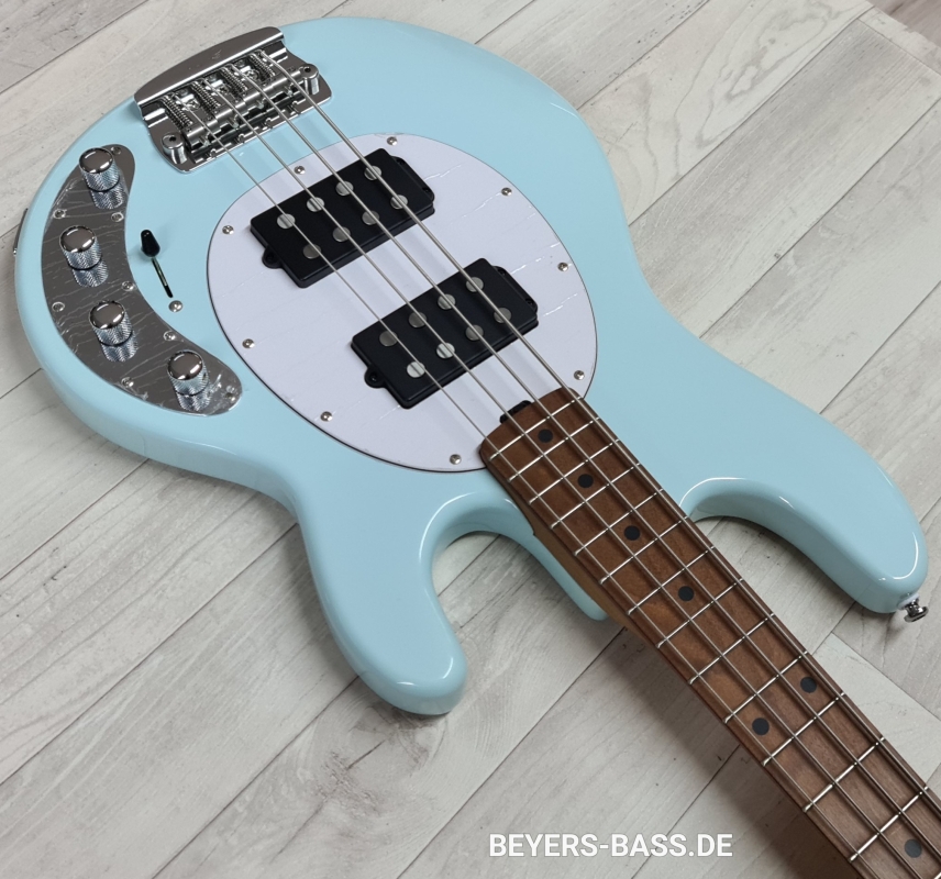 Sterling by Music Man StingRay Ray34 HH, Daphne Blue