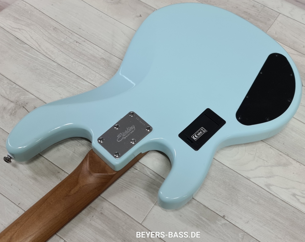 Sterling by Music Man StingRay Ray34 HH, Daphne Blue