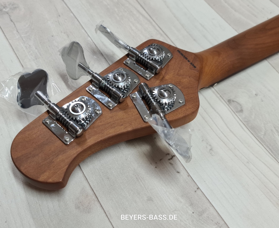 Sterling by Music Man StingRay Ray34 H Spalted Maple, 3-Tone Sunburst