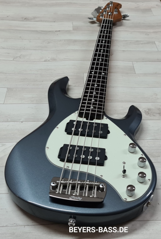 Sterling by Music Man StingRay Ray35 HH, Charcoal Frost