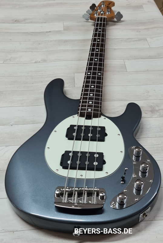 Sterling by Music Man StingRay Ray34 HH, Charcoal Frost