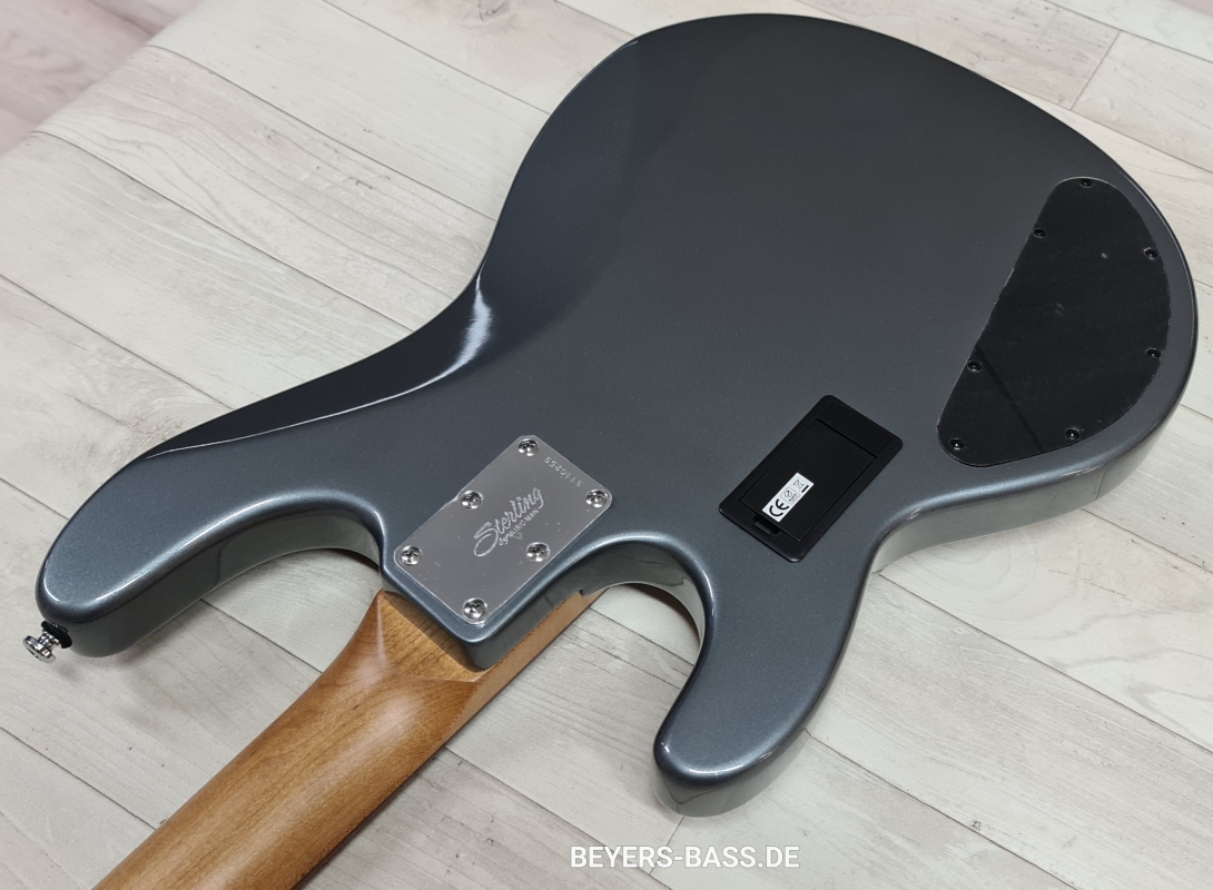 Sterling by Music Man StingRay Ray34 HH, Charcoal Frost