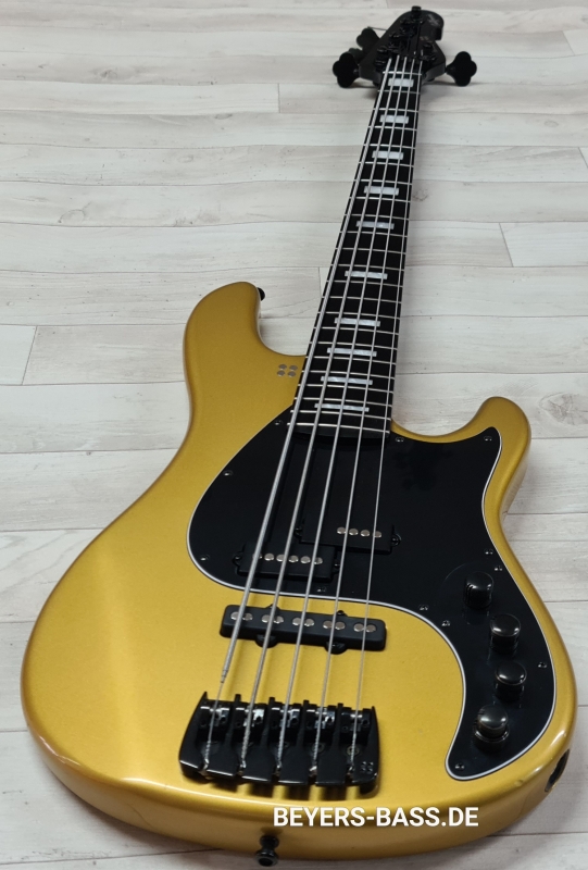 Sandberg California II VT5 Ebony Custom 3-EQ, Soft Aged Gold