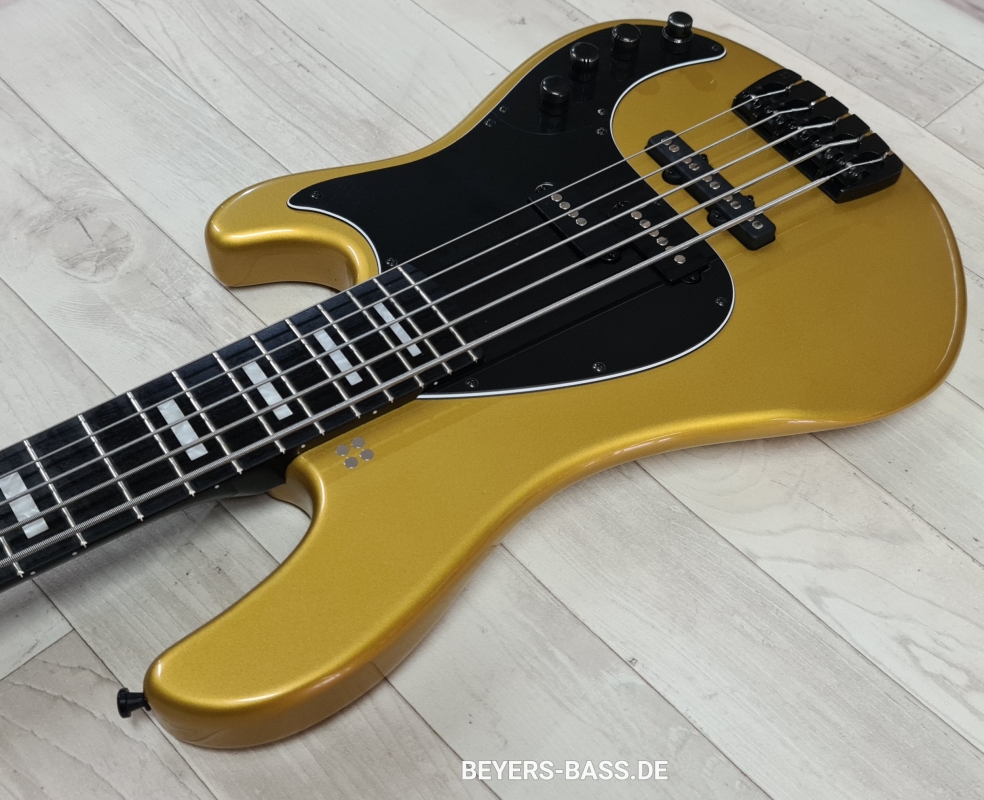 Sandberg California II VT5 Ebony Custom 3-EQ, Soft Aged Gold
