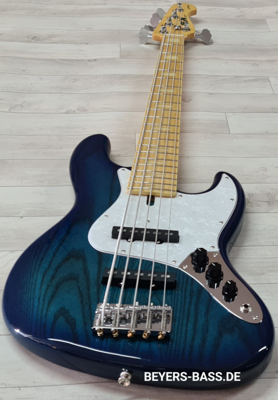 FGN Neo Classic JB-100 5-Saiter, See-Thru Blue Burst